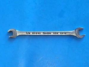 VINTAGE - Gambles G7599 Double Open-head Wrench, 1/4" & 5/16" - MADE IN USA - Picture 1 of 11