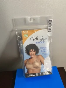 NEW WOMEN SIZE 40DD PLAYTEX 18 HOUR ULTIMATE LIFT & SUPPORT WHITE WIREFREE BRA - Picture 1 of 9