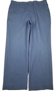 Vtg Haggar Pants Mens 40x30 Blue Casual Polyester Blend Slacks 70s 80s (Fit 38W) - Picture 1 of 17