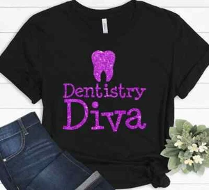 Dentistry Diva Dentist Gift Dental Hygienist Student Graduation Gifts T-shirt - Picture 1 of 7