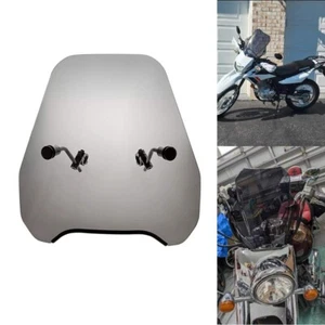 15'' Motorcycle Front Windshield Smoke Windscreen Universal For Harley - Imagen 1 de 7