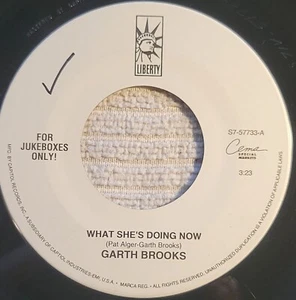 Garth Brooks "What She's Doing Now / Friends In Low Places" VG+ - Picture 1 of 3