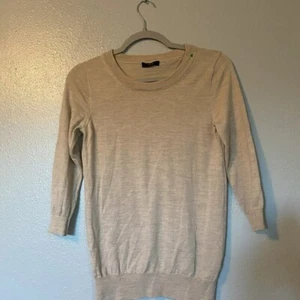 Suéter Tippi para Mujer J Crew, 100% Merino Cuello Redondo Manga 3/4 TALLA ETIQUETA RECORTADA - Imagen 1 de 3