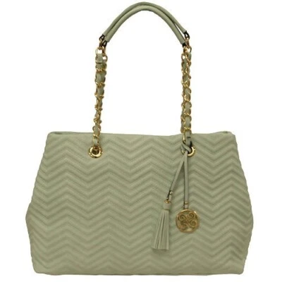 Perlina New York Quilted Fashion Tote Mint MSRP $108 - Image 1 of 4