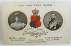 POSTCARD Queen Mary & King George V, Long May They Reign; C. W. Faulkner