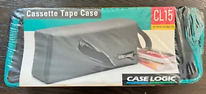 NEW Sealed Vintage Case Logic 15 Cassette Tape Storage Case CL15 Black - Picture 1 of 4