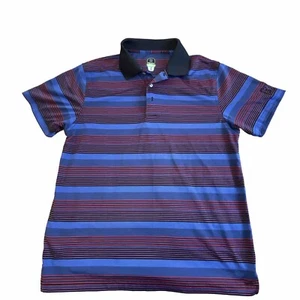 PGA Tour Pro Series Red/Black/Blue Collared Golf Polo Shirt Men's Size Medium - Picture 1 of 5