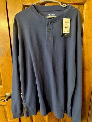 Buffalo Outdoors Para Hombres 2XL Tejido Gofre Térmico Manga Larga Nuevo con Etiquetas - Acero Azul Foto 1 de 4