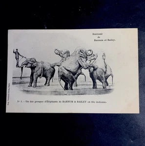 CPA 1902 Cirque BARNUM & BAILEY Circus Dompteur Éléphant Tamer Antique Postcard - Picture 1 of 2