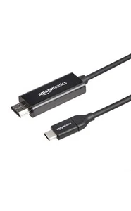 Amazon Basics USB-C (Source) to HDMI (Display) Cable Adapter 4K@30Hz 0.3m Black - Picture 1 of 7