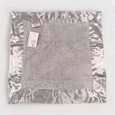 Cobertor de segurança Little Giraffe cinza bebê Lovey veludo cetim luxo mini quadrado - Imagem 1 de 4