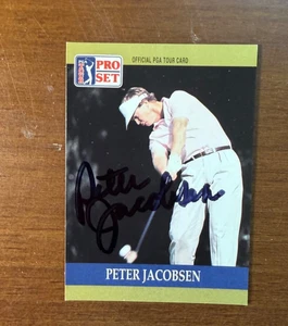 Peter Jacobsen Signed 1990 Pro Set Golf Autograph PGA - Picture 1 of 1