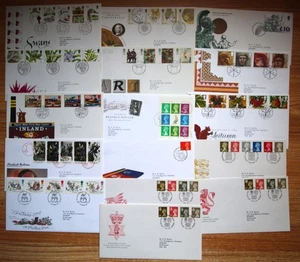 NICE 1993 COMPLETE YEAR SET OF GB FDC's COMMEMS BOOKLET PANES & DEFINITIVES (16) - Picture 1 of 4