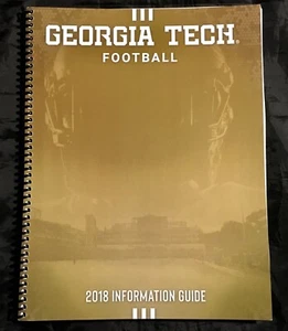 Brand New GEORGIA TECH YELLOW JACKETS 2018 Football Media Guide ACC Media Day - Picture 1 of 1