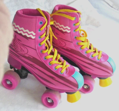 DISNEY Discoroller Rollschuhe Skates Soy Luna ROCES  80er Look 36 / 37 pink bunt - Bild 1 von 4