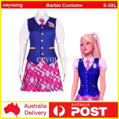 EEYOUNG-80 Barbie Princess Charm School Delancey Devin Cosplay Costume Wig Party Outfits