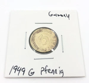 1949 G Germany 5 Pfennig Circulated Coin Currency Post WWII 1370-L - Picture 1 of 4