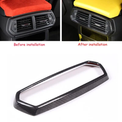 Cubierta de ventilación de aire acondicionado central trasera de fibra de carbono para LAMBORGHINI URUS 2018-2023 Foto 1 de 4