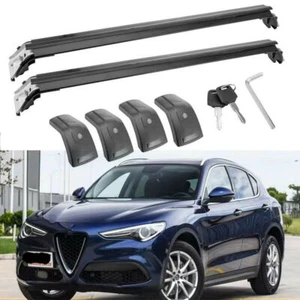 2Pcs Lockable Roof Rack Cross Bar Crossbar Fit for Alfa-Romeo Stelvio 2017-2022  - Picture 1 of 9
