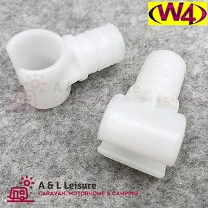 W4 Pole C Clip 22mm 7/8" x2 Awning, Tent Caravan & Camping White Nylon - 37667 - Picture 1 of 5