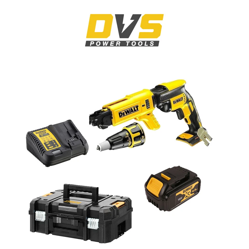 Dewalt DCF620M1K 18v XR Li-Ion Brushless Collated Drywall Screwgun Autofeed 4Ah - Image 1 of 1