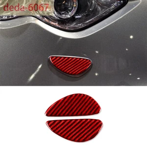 For Infiniti FX 09-13 QX70 14-17Red Carbon Fiber Front Face Cleaning Nozzle Trim - Bild 1 von 12