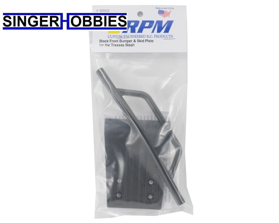 RPM 80952 Front Bumper & Skid Plate Black Slash 2wd