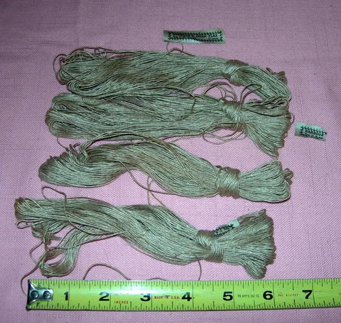 Antique "Barbours Irish Flax U.S.A."  Approx. 4 Skeins Ecru with Tags Cover