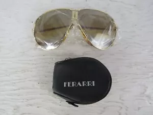 NOS VINTAGE 1980’s Ferrari Folding Aviator Sunglasses With Original Leather Case - Picture 1 of 5