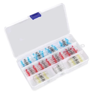 110PCS Waterproof Heat Shrink Solder Sleeve Wire Crimp Butt Terminals Connector - Bild 1 von 1