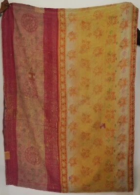 Awesome Very High Quality Indian Vintage Kantha Quilts Bedding Blankets - Image 1 of 3