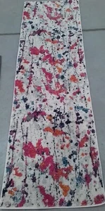 IVORY / RED 2'-2" x 7'-0" Back Stain Rug, Reduced Price 1172772237 EVK284Q-27 - Picture 1 of 4