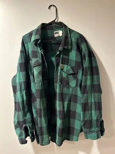 Camisa de franela a cuadros Big Bill para hombre tartán talla XL verde azul pesada hecha en EE. UU. - Imagen 1 de 6