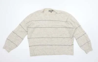 Oasis Womens Beige Crew Neck Acrylic Blend Jumper Size XL - Image 1 of 4