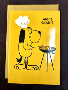 Vintage Hallmark Greeting Card Father's Day Cartoon Dog Grilling Unused NOS... - Picture 1 of 5