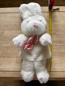 Vintage - International Silber Co-Plüschtier Ostern weiß Hase Kaninchen - 18" HANDPUPPE - Bild 1 von 9