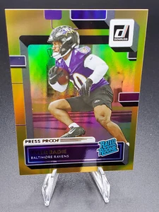 Tyler Badie Baltimore Ravens 2022 Donruss Gold Holo Press Proof Premium Rookie - Foto 1 di 1