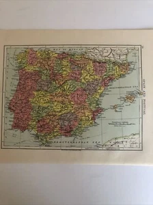Map 1935: Soviet Union European Territory , Spain & Portugal Vintage Print #17 - Picture 1 of 12