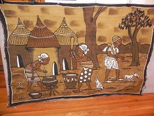 Arts of Africa - Mud Cloth - Village Scenery Mali - MC # 8 41" x 66"