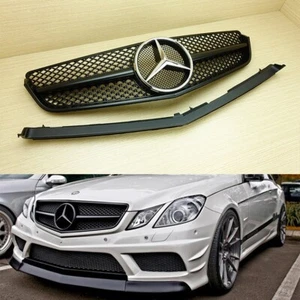 Mist Black ABS Front Grille Chrome Star For 2010-2013 BENZ W207 C207 E-Class - Picture 1 of 8