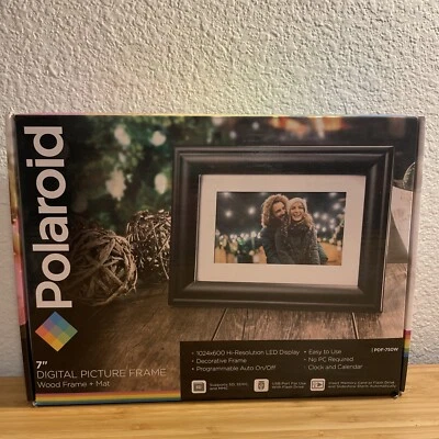 Digital Photo Frame Screen Black - Polaroid.  Open Box  - Image 1 of 4