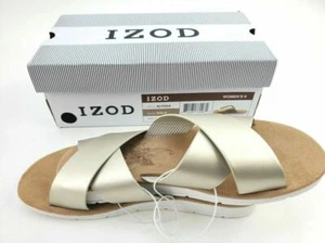 Sandalias deslizantes para mujer Izod Alyssa talla & compañía doradas negras - Imagen 1 de 26