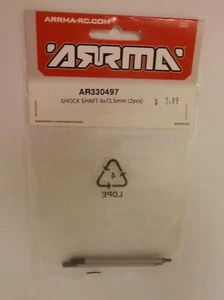 ARRMA Shock Shaft 4x71.5mm (2pcs) #AR330497 NIP - Picture 1 of 1