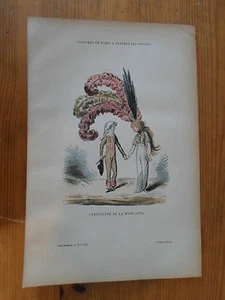 Costumes de Paris à travers les siécles - caricature de la mode - Bild 1 von 1
