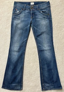 Y2K Hudson Bootcut Jeans Gr. 28 Blau Denim Pattentaschen Low Rise Made In USA - Bild 1 von 13