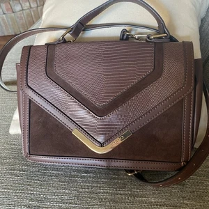 Aldo Crossbody Bag Brown Tone Burgundy Color Purse - Picture 1 of 4