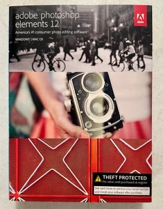 Adobe Photoshop Elements 12 Windows CD Rom With Manual/Key Serial - Picture 1 of 5