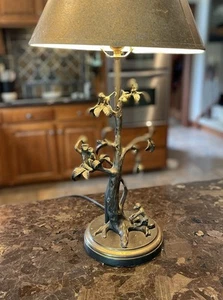 Bronze Monkey Tree Lamp RC Creations 26” Tall, 7” Wide Base - Picture 1 of 10