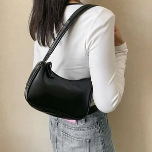 Womens Shoulder Bag Pu Leather Fashion Tote Satchel Handbag Chain Underarm Bag - Picture 1 of 16