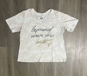 T-shirt Lane Bryant donna XL tie dye manica corta scollo a V 14/16 lucida luminosa - Foto 1 di 5